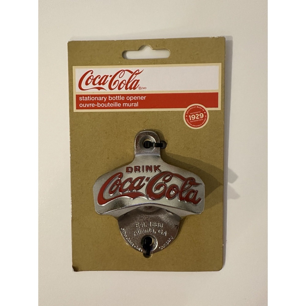 TableCraft Coca-Cola / Coke Wall Mount Stationary Bottle Opener New Original